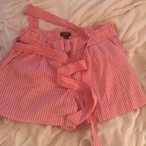 Pink striped shorts